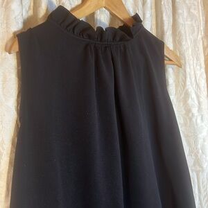 Lane Bryant Black Ruffle Drop Tail Sleeveless Party Top Size 18/20